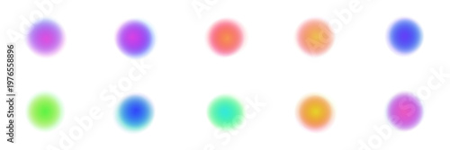 Abstract Aura Gradient Circles for Mindfulness and Meditation App Interface Design