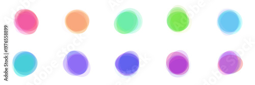 Colorful translucent organic shapes for mental health mood tracking and emotional wellness apps