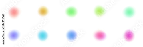 Soft blurred colorful aura circles for mood tracking and mental health app design