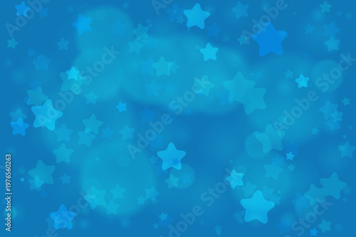 Dreamy Blue Starry Night Background for Baby Boy Shower and Kids Sleep Meditation App