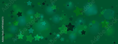 Photography Green St Patricks Day Star Background with Bokeh and Sparkles