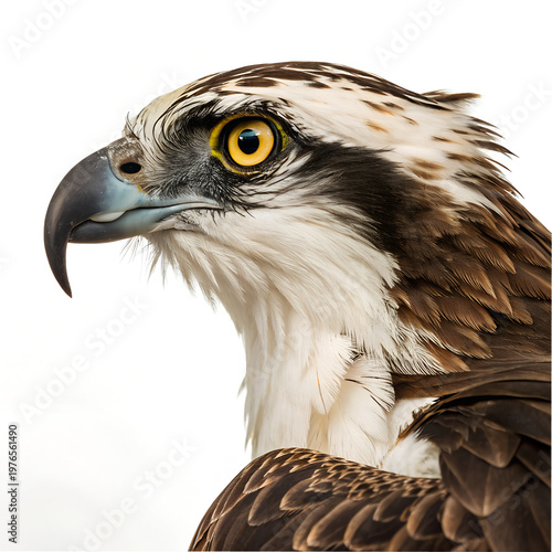 Close-up of a Peregrine Falcon's Head and Face