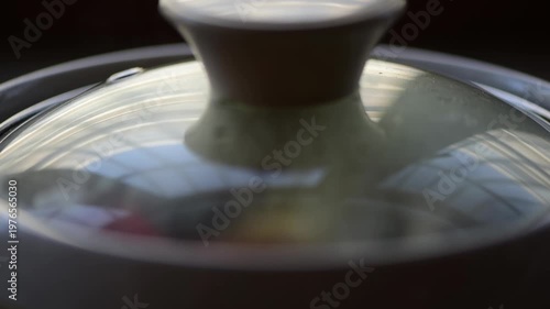 Clay Pot Braised Soup: Close-up of Boiling Nutritious Soup