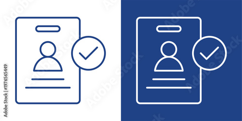 User Authentication Blue And White Icon Style Collection