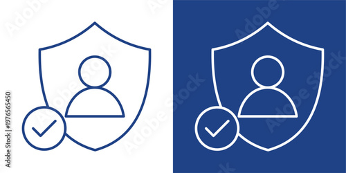 User Identity Blue And White Icon Style Collection