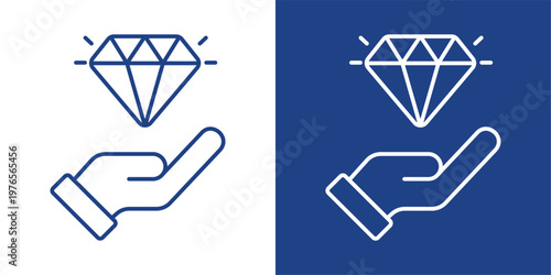 User Privilege Blue And White Icon Style Collection