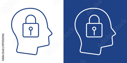 Data Confidentiality Blue And White Icon Style Collection
