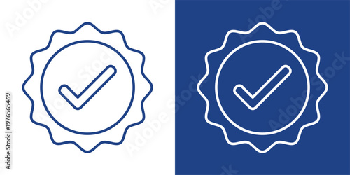 Data Verification Blue And White Icon Style Collection