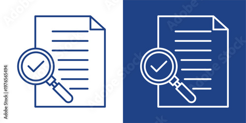 Data Audit Blue And White Icon Style Collection