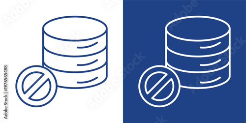 Access Restriction Blue And White Icon Style Collection