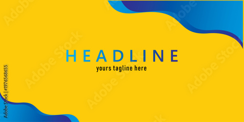 Blue and yellow abstract bagr...