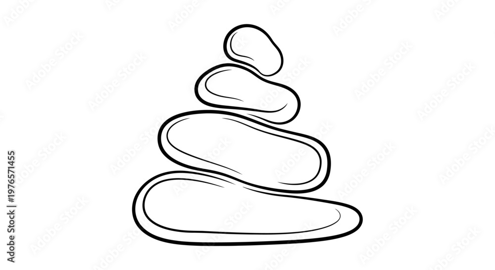 custom made wallpaper toronto digitalZen Stacked Stones Line Art