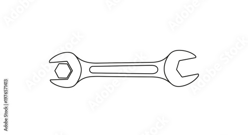 Wallpaper Mural Wrench and Bolt Outline Icon Torontodigital.ca