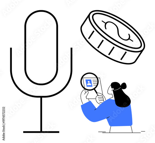 Voice technology concept. Voice technology integration in exploring digital identity, financial transactions, and online interactions. Voice-driven systems reshaping digital identity verification