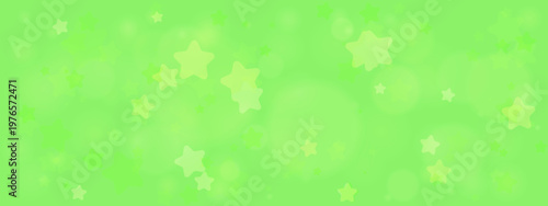 Green Kawaii Star Background for Kids Birthday Party and Nursery Decor