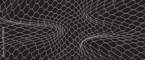 Curved net pattern. Seamless design for sportswear or equipment like soccer goals, volleyball nets, basketball hoops, hockey nets, and athletic gear. Vector net dynamic eps 10