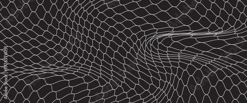 Curved net pattern. Seamless design for sportswear or equipment like soccer goals, volleyball nets, basketball hoops, hockey nets, and athletic gear. Vector net dynamic eps 10