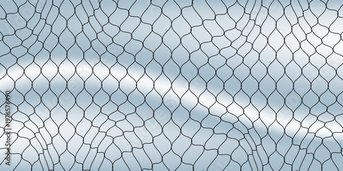 Curved net pattern. Seamless design for sportswear or equipment like soccer goals, volleyball nets, basketball hoops, hockey nets, and athletic gear