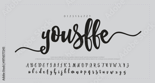  letter design with signature font style