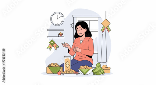 Woman Cooking Healthy Meal at Home.