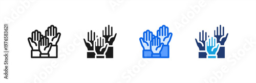 Event Participant icon multiple style collection. Vector illustration.