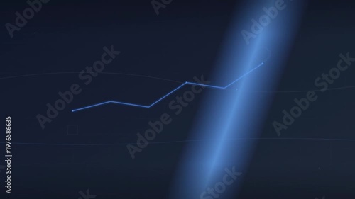 Business Financial Growth Chart Blue Line Graph Stock Market Trading Data Analysis Background Professional Animation