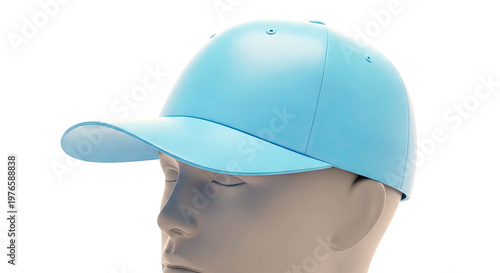 Blue Baseball Cap on Mannequin Head
