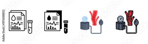 Blood Pressure Icon Pack In Multiple Styles