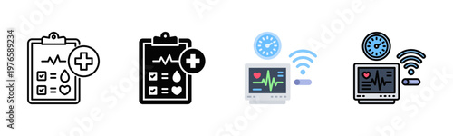 Real-Time Vitals Icon Pack In Multiple Styles
