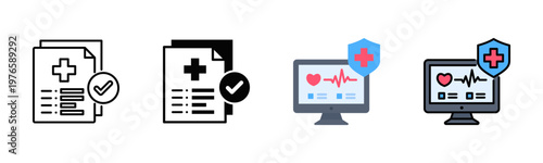 Preventive Monitoring Icon Pack In Multiple Styles