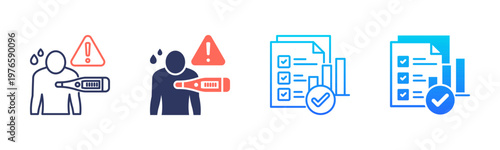 Fever Detection Icon Pack In Multiple Styles
