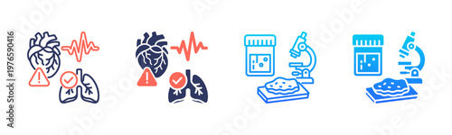 Cardiopulmonary Status Icon Pack In Multiple Styles