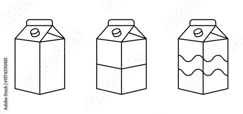 Carton Milk Box with Simple Branding and Modern Package Style