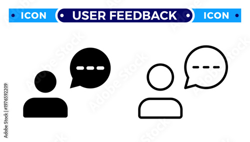User Feedback and Interactive Online Communication Vector Icon Set