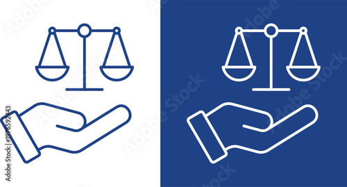 User Rights Blue And White Icon Style Collection