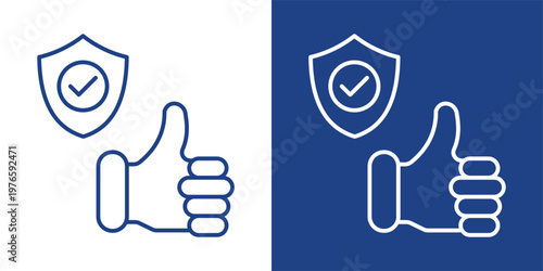 User Trust Blue And White Icon Style Collection