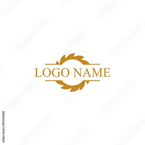 saw blade logo design, symbol, icon, vector, industry, vintage, wood sawing logo, carpentry
