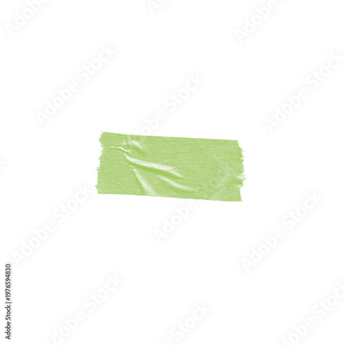 Apple Green Torn Masking Tape with Reflective Wrinkles