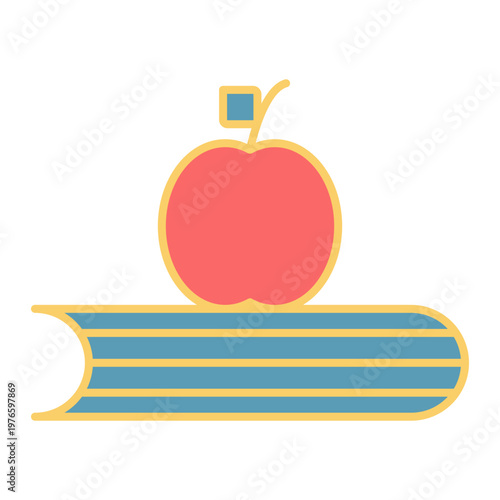 Colorful Education Icons Collection, Back to School Vector Illustration Set