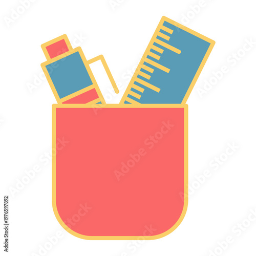 Colorful Education Icons Collection, Back to School Vector Illustration Set