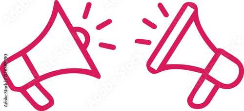Megaphone vector illustration loud speaker icons communication tool public announcement advertising.