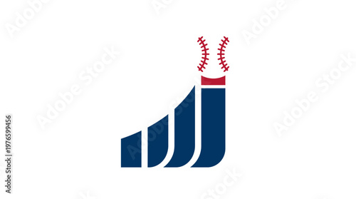 Baseball Themed Finance Growth Logo
