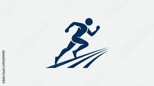 Dynamic Stylized Runner on Track