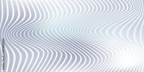 Glass gradient texture with teal and navy ripple swirl background. Wavy abstract flow vertical lines. Vector illustration with futuristic blur effect