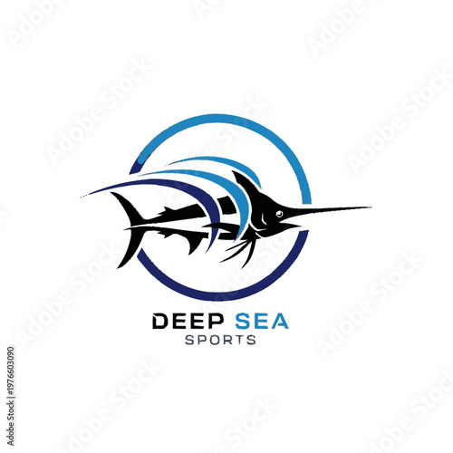 Stylized Marlin Silhouette for Deep Sea Sports.