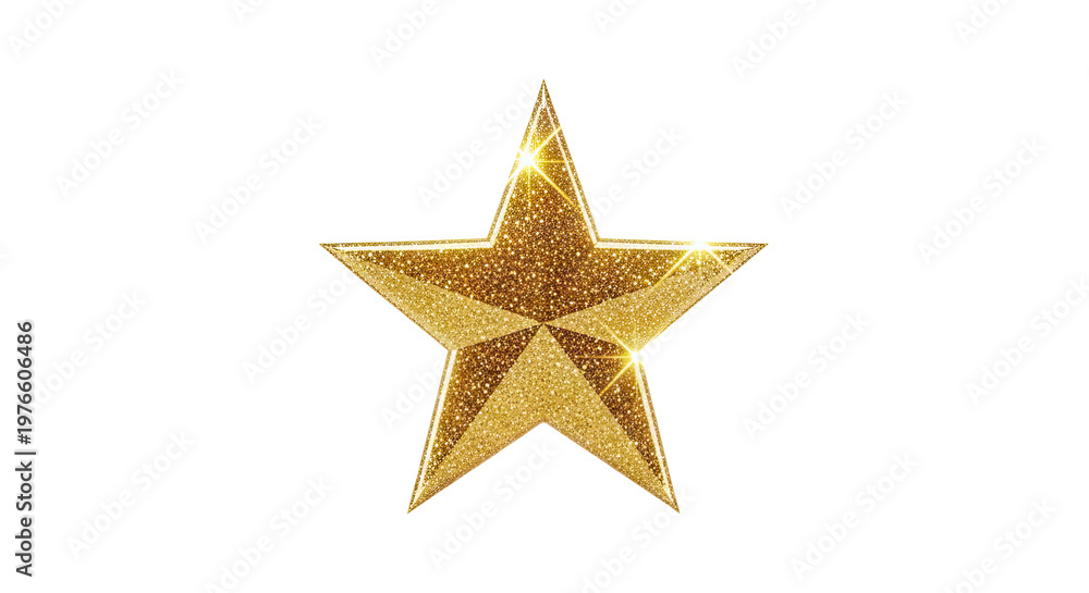 Fototapeta premium Golden Glitter Star