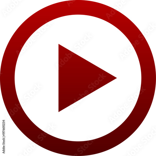 Free Download Red play circle icon for media start video and audio player - GFXLoad