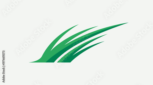 Abstract Green Grass Blades Logo or Symbol