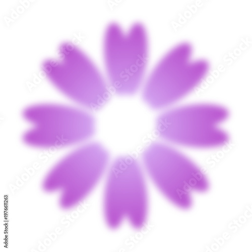 Purple Gradient Blurred Flower Shape