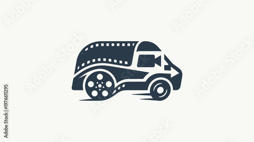 Movie Production Delivery Truck Logo
